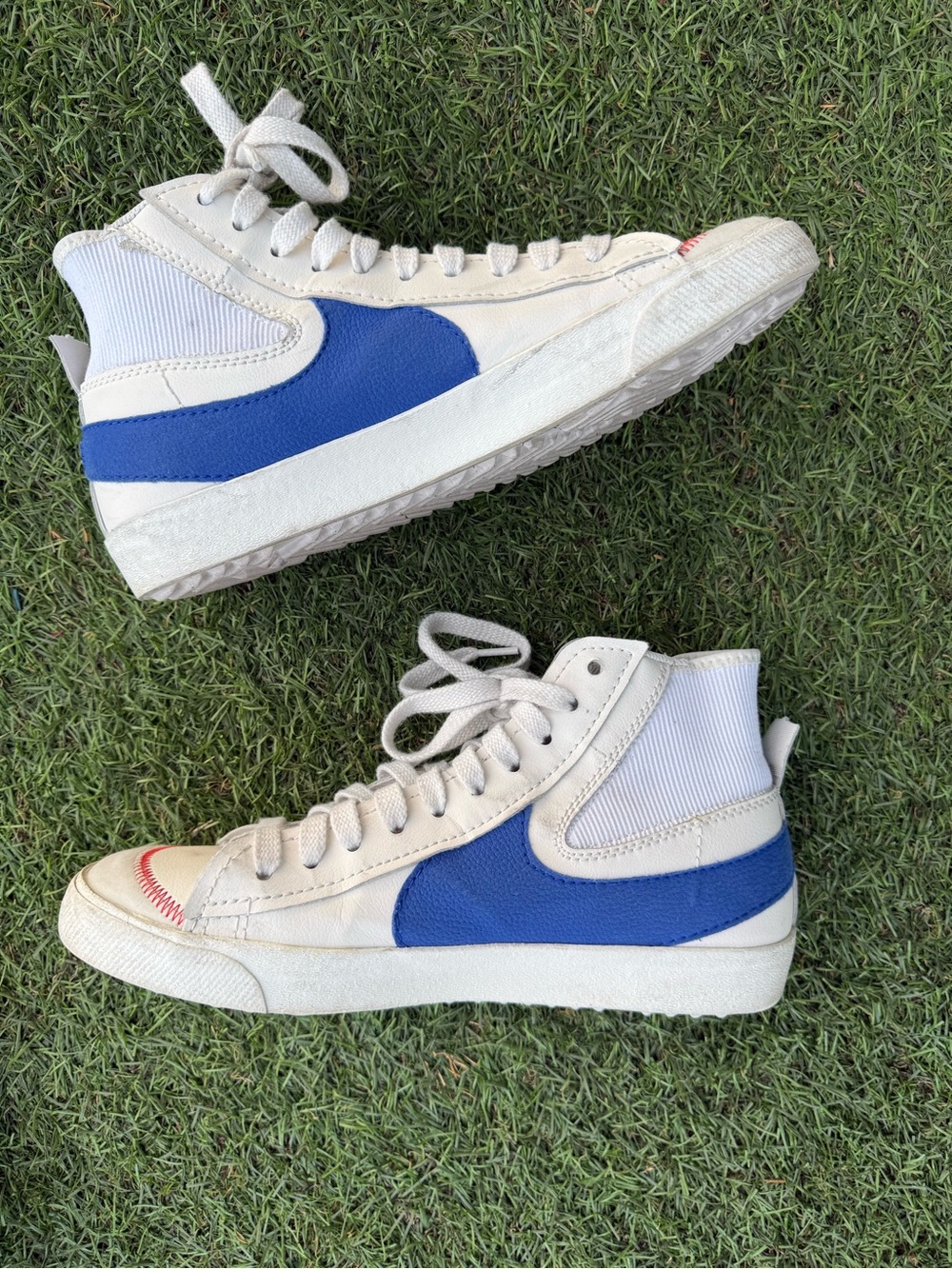 Nike Blazer Mid 77 Jumbo Phantom Old Royal Blue Shoes Sneakers Sz(13)